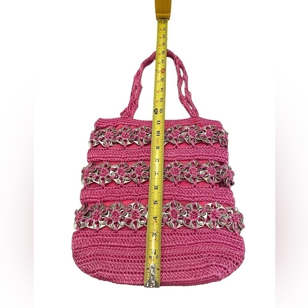 Handmade Aluminum Soda Pop Tab Pink Crocheted Purse Upcycled - Picture 12 of 12